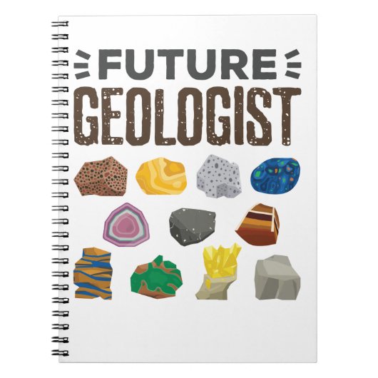 Geology Rocks Gems, der zukünftige Geologe Notizblock (Vorderseite)