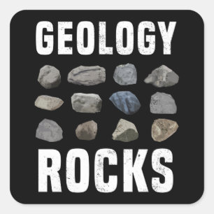 Geology Rocks Mineral Gift für Geologen Quadratischer Aufkleber