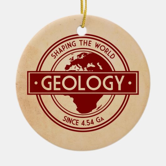Geology- Shaping the World Logo (Europa) Keramik Ornament (Vorne)