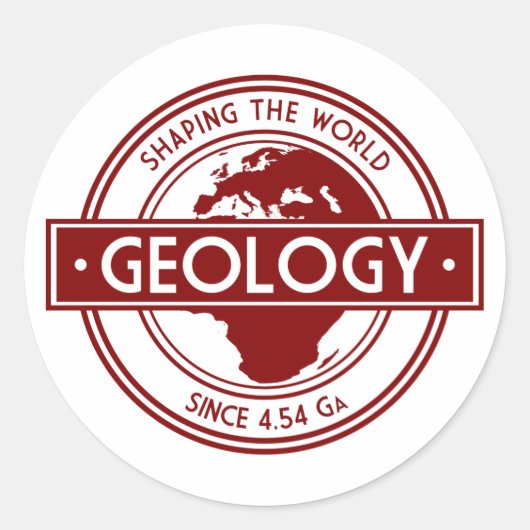 Geology- Shaping the World Logo (Europa) Runder Aufkleber (Vorderseite)