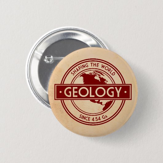 Geology- Shaping the World Logo (North America) Button (Vorne & Hinten)