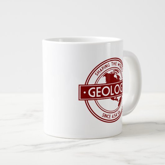 Geology- Shaping the World Logo (North America) Jumbo-Tasse (Vorderseite Rechts)
