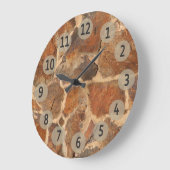 Geology Stone Wall with Digits Große Wanduhr (Winkel)