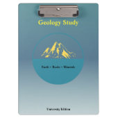 Geology Study Clipboard – Personalized Klemmbrett (Vorderseite)