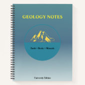Geology Study Notebook – Minimal Academic Design Notizblock (Vorderseite)