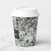 Geology White Granite Rock Label Text Papier Cu Pappbecher (Links)