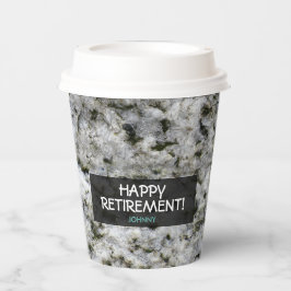 Geology White Granite Rock Label Text Papier Cu Pappbecher