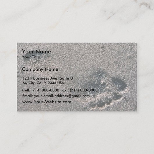 Geölter Fuß-Druck Visitenkarte (Vorderseite)