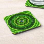 Geomagnetic Green Mandala-64555 Getränkeuntersetzer (Linke Seite)