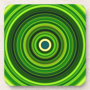 Geomagnetic Green Mandala-64555 Getränkeuntersetzer