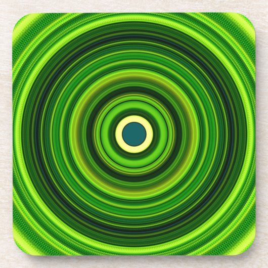 Geomagnetic Green Mandala-64555 Getränkeuntersetzer (Vorderseite)