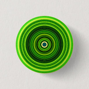 Geomagnetic Green Mandala Button