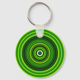 Geomagnetic Green Mandala Schlüsselanhänger