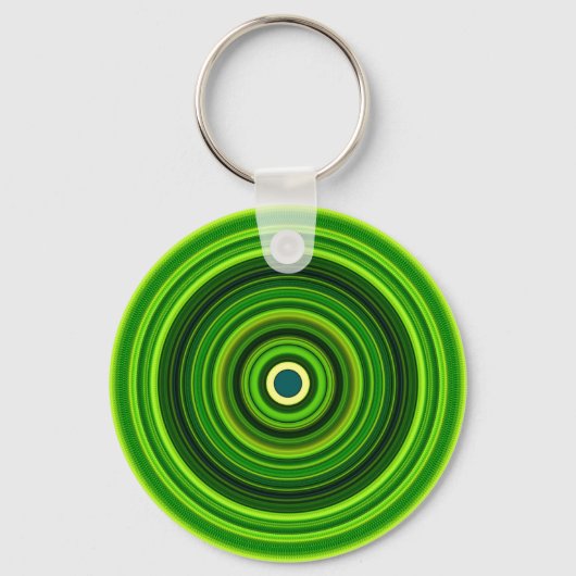 Geomagnetic Green Mandala Schlüsselanhänger (Vorderseite)