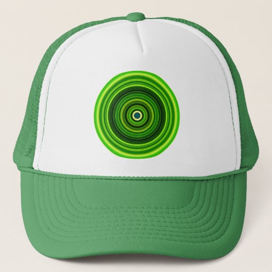Geomagnetic Green Mandala Truckerkappe (Vorderseite)