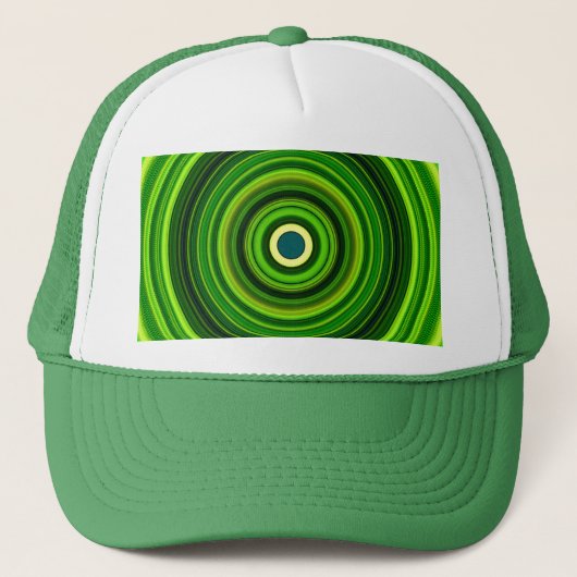 Geomagnetic Green Mandala Truckerkappe (Vorderseite)