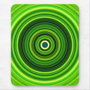 Geomagnetisches grünes Mandala-25436 Mousepad