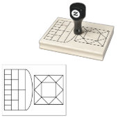 Geomantischer Schild und Hauscharakter - Briefmark Gummistempel (Stempel)