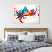 Geomatrische Gestaltung Leinwanddruck (Insitu (Schlafzimmer))