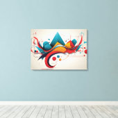 Geomatrische Gestaltung Leinwanddruck (Insitu (Holzboden))