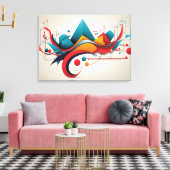 Geomatrische Gestaltung Leinwanddruck (Insitu (Wohnzimmer))