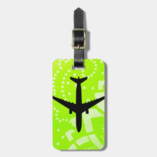 Geomentrisches Punktstrichmuster in der Linse Gepäckanhänger (Vorderseite vertikal)