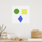 geomerische Formen Poster (Küche)
