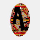 Geomethisches Muster/ethnische Muster und Initiale Keramik Ornament (Rechts)