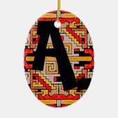 Geomethisches Muster/ethnische Muster und Initiale Keramik Ornament (Vorne)