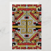 Geomethisches Tribal/ethnisches Muster Briefpapier (Vorne/Hinten)