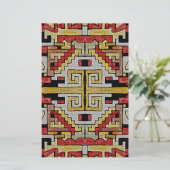 Geomethisches Tribal/ethnisches Muster Briefpapier (Stehend Vorderseite)