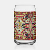 Geomethisches Tribal/ethnisches Muster Dosenglas (Vorderseite)