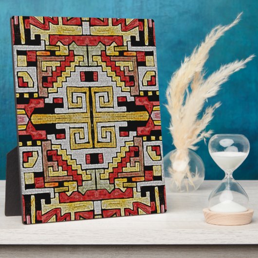 Geomethisches Tribal/ethnisches Muster Fotoplatte (Seite)