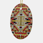 Geomethisches Tribal/ethnisches Muster Keramik Ornament (Links)