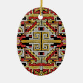 Geomethisches Tribal/ethnisches Muster Keramik Ornament (Vorne)
