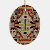 Geomethisches Tribal/ethnisches Muster Keramik Ornament (Rechts)