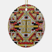 Geomethisches Tribal/ethnisches Muster Keramik Ornament (Links)