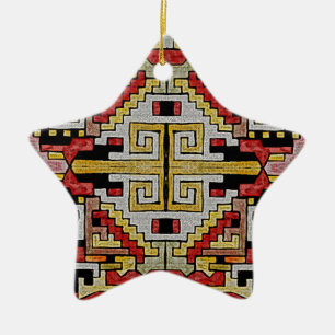 Geomethisches Tribal/ethnisches Muster Keramikornament
