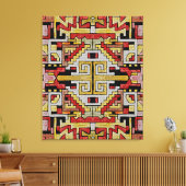 Geomethisches Tribal/ethnisches Muster Leinwanddruck (Insitu (Wohnzimmer))