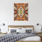 Geomethisches Tribal/ethnisches Muster Leinwanddruck (Insitu (Schlafzimmer))