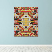 Geomethisches Tribal/ethnisches Muster Leinwanddruck (Insitu (Holzboden))