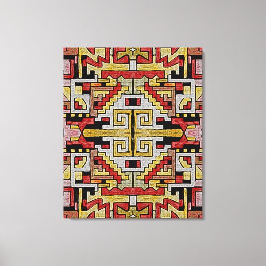 Geomethisches Tribal/ethnisches Muster Leinwanddruck (Vorderseite)