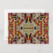 Geomethisches Tribal/ethnisches Muster Postkarte (Vorne/Hinten)