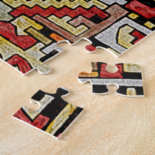 Geomethisches Tribal/ethnisches Muster Puzzle (Seite)