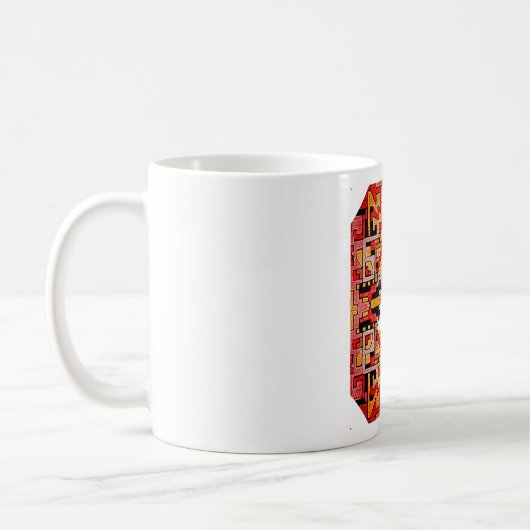 Geomethric Tribal/Ethnic Monogram Coffee Tasse (Links)