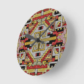 Geomethric Tribal/Ethnic Pattern Runde Wanduhr (Winkel)