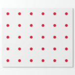 Geometic Red Polka Dots Muster Custom White Geschenkpapier<br><div class="desc">Entworfen mit roten Mustern im massiven weißen Hintergrund. Sie können die Hintergrundfarbe beliebig ändern. Ideal für Geburtstage,  Ferien oder Feiern oder Events!</div>