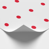 Geometic Red Polka Dots Muster Custom White Geschenkpapier (Ecke)