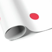 Geometic Red Polka Dots Muster Custom White Geschenkpapier (Rolleneckpunkt)