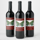 Geometra papilionaria - The Large Emerald Moth Weinetikett (Flaschen)